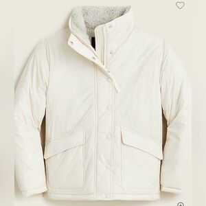 J. Crew Cream Puffer Jacket